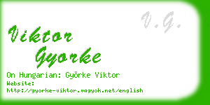 viktor gyorke business card
